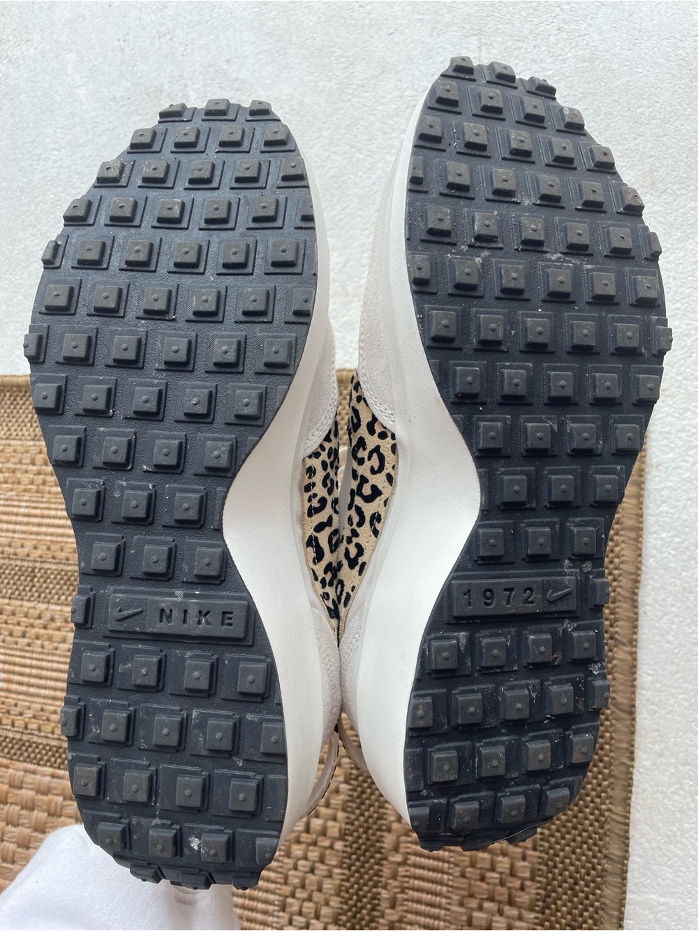 NIKE Cream Sneaker with Leopard Accent - Picture 5 of 8